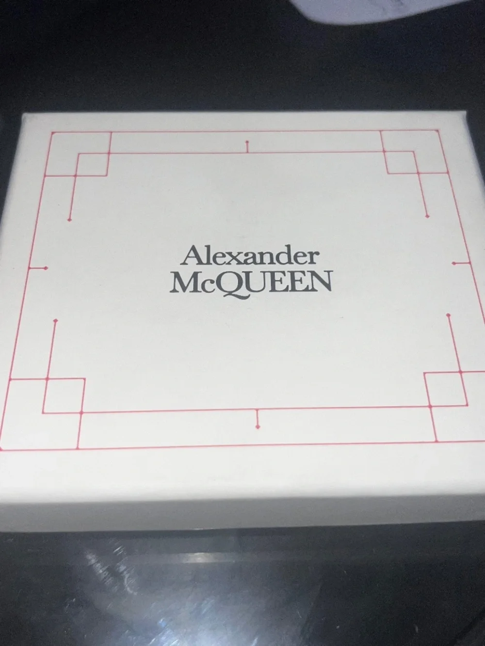 NEW ALEXANDER MCQUEEN Black RIB CAGE Embossed Leather GOTHIC CARD CASE NIB
